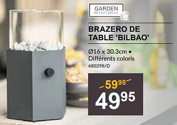 Promoties Brazero de table bilbao - Garden Impressions - Geldig van 28/03/2024 tot 14/04/2024 bij HandyHome