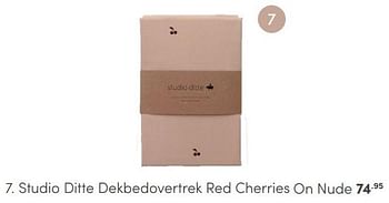 Promotions Studio ditte dekbedovertrek red cherries on nude - Studio ditte - Valide de 06/04/2024 à 20/04/2024 chez Baby & Tiener Megastore