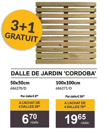 Promoties Dalle de jardin cordoba - Cartri - Geldig van 28/03/2024 tot 14/04/2024 bij HandyHome