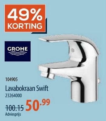 Promoties Lavabokraan swift - Grohe - Geldig van 28/03/2024 tot 24/04/2024 bij Cevo Market