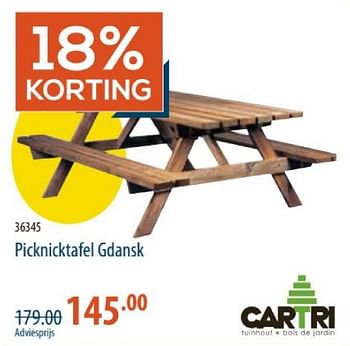 Promoties Picknicktafel gdansk - Cartri - Geldig van 28/03/2024 tot 24/04/2024 bij Cevo Market