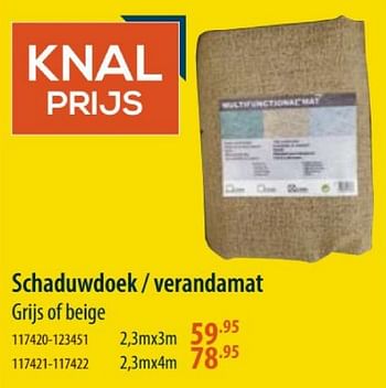 Promoties Schaduwdoek verandamat - Huismerk - Cevo - Geldig van 28/03/2024 tot 24/04/2024 bij Cevo Market