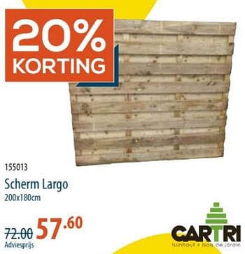 Promoties Scherm largo - Cartri - Geldig van 28/03/2024 tot 24/04/2024 bij Cevo Market
