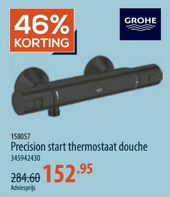 Promoties Precision start thermostaat douche - Grohe - Geldig van 28/03/2024 tot 24/04/2024 bij Cevo Market