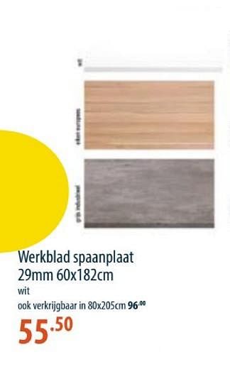 Promotions Werkblad spaanplaat - Produit maison - Cevo - Valide de 28/03/2024 à 24/04/2024 chez Cevo Market