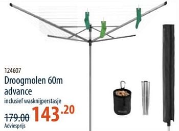 Promoties Droogmolen advance + wasknijpertasje - Brabantia - Geldig van 28/03/2024 tot 24/04/2024 bij Cevo Market