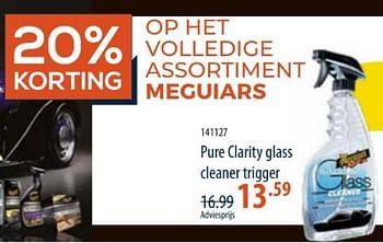 Promotions Pure clarity glass cleaner trigger - meguiar's - Valide de 28/03/2024 à 24/04/2024 chez Cevo Market