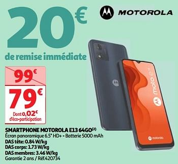 Promoties Smartphone motorola e13 64go - Motorola - Geldig van 09/04/2024 tot 15/04/2024 bij Auchan