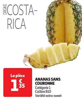 Promoties Ananas sans couronne - Huismerk - Auchan - Geldig van 09/04/2024 tot 14/04/2024 bij Auchan