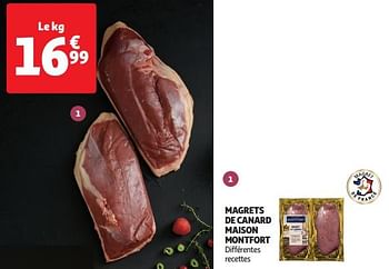 Promoties Magrets de canard maison montfort - Montfort - Geldig van 09/04/2024 tot 14/04/2024 bij Auchan