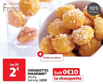 Promoties Chouquettes pur beurre - Huismerk - Auchan - Geldig van 09/04/2024 tot 14/04/2024 bij Auchan