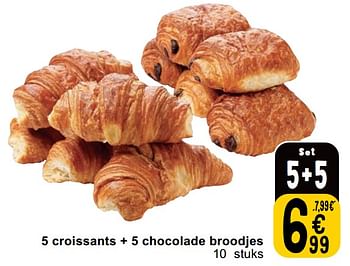 Promoties 5 croissants + 5 chocolade broodjes - Huismerk - Cora - Geldig van 09/04/2024 tot 15/04/2024 bij Cora