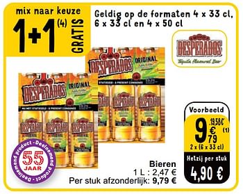 Promoties Bieren - Desperados - Geldig van 09/04/2024 tot 15/04/2024 bij Cora