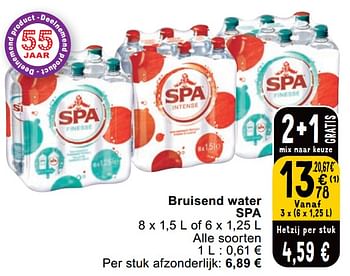Promoties Bruisend water spa - Spa - Geldig van 09/04/2024 tot 15/04/2024 bij Cora