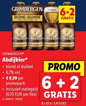 Promotions Abdijbier - Grimbergen - Valide de 10/04/2024 à 16/04/2024 chez Lidl