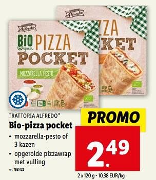 Promoties Bio-pizza pocket - Trattoria Alfredo - Geldig van 10/04/2024 tot 16/04/2024 bij Lidl