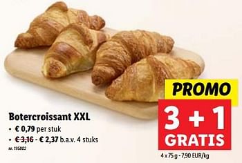Promoties Botercroissant xxl - Huismerk - Lidl - Geldig van 10/04/2024 tot 16/04/2024 bij Lidl
