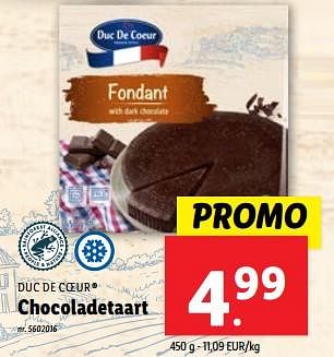 Promoties Chocoladetaart - Duc De Coeur - Geldig van 10/04/2024 tot 16/04/2024 bij Lidl
