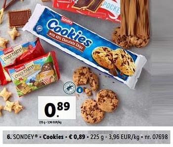 Promotions Cookies - Sondey - Valide de 10/04/2024 à 16/04/2024 chez Lidl