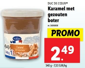 Promotions Karamel met gezouten boter - Duc De Coeur - Valide de 10/04/2024 à 16/04/2024 chez Lidl