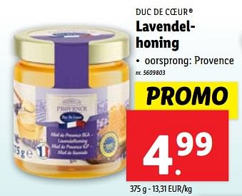Promotions Lavendelhoning - Duc De Coeur - Valide de 10/04/2024 à 16/04/2024 chez Lidl