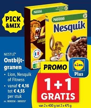 Promotions Ontbijtgranen - Nestlé - Valide de 10/04/2024 à 16/04/2024 chez Lidl