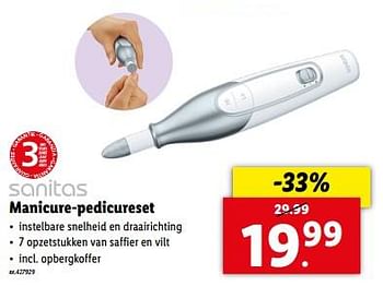 Promoties Sanitas manicure-pedicureset - Sanitas - Geldig van 10/04/2024 tot 16/04/2024 bij Lidl
