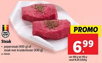 Promoties Steak - Huismerk - Lidl - Geldig van 10/04/2024 tot 16/04/2024 bij Lidl