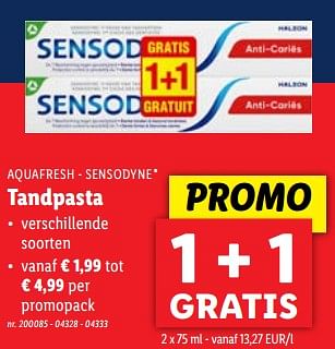 Promotions Tandpasta - Aquafresh - Valide de 10/04/2024 à 16/04/2024 chez Lidl