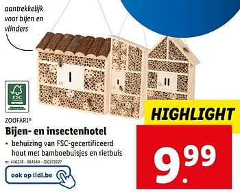 Promoties Bijen- en insectenhotel - Zoofari - Geldig van 10/04/2024 tot 16/04/2024 bij Lidl