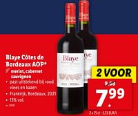 Blaye côtes de bordeaux aop-Rode wijnen