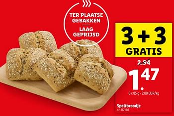Promoties Speltbroodje - Huismerk - Lidl - Geldig van 10/04/2024 tot 16/04/2024 bij Lidl