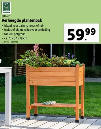 Promotions Verhoogde plantenbak - Dobar - Valide de 10/04/2024 à 16/04/2024 chez Lidl