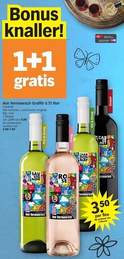 Promoties Ann vermeersch graffiti rosé - Rosé wijnen - Geldig van 08/04/2024 tot 14/04/2024 bij Albert Heijn