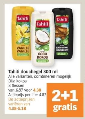 Promoties Tahiti douchegel kokos - Palmolive Tahiti - Geldig van 08/04/2024 tot 14/04/2024 bij Albert Heijn