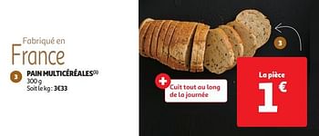 Promoties Pain multicéréales - Huismerk - Auchan - Geldig van 09/04/2024 tot 14/04/2024 bij Auchan