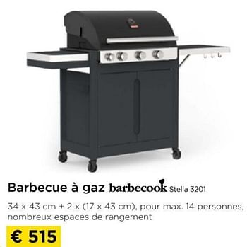 Promoties Barbecuea gaz barbecook stella 3201 - Barbecook - Geldig van 01/04/2024 tot 30/04/2024 bij Molecule