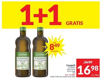 Promoties Carapelli il frantolio huile d’olive extra vierge - Carapelli - Geldig van 09/04/2024 tot 14/04/2024 bij Intermarche