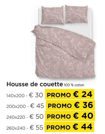 Promotions Housse de couette 100 % coton - Produit maison - Molecule - Valide de 01/04/2024 à 30/04/2024 chez Molecule