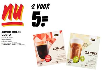 Promotions Jumbo lungo 16 koffiecups - Produit Maison - Jumbo - Valide de 10/04/2024 à 16/04/2024 chez Jumbo