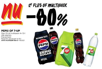 Promotions Pepsi max zero sugar - Pepsi - Valide de 10/04/2024 à 16/04/2024 chez Jumbo