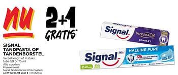 Promotions Signal tandenborstel white system - Signal - Valide de 10/04/2024 à 16/04/2024 chez Jumbo
