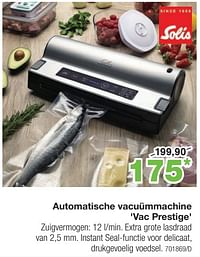 Automatische vacuümmachine vac prestige-Solis