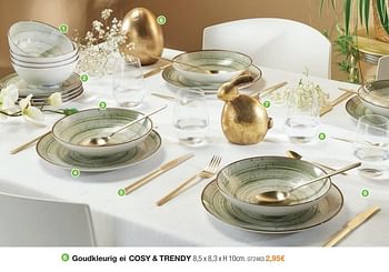 Promoties Goudkleurig ei cosy + trendy - Cosy & Trendy - Geldig van 04/03/2024 tot 21/04/2024 bij Home & Co