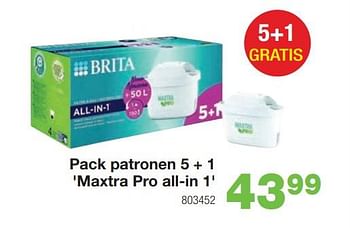 Promotions Pack patronen 5 + 1 maxtra pro all-in 1 - Brita - Valide de 04/03/2024 à 21/04/2024 chez Home & Co