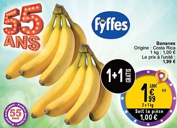 Promotions Bananes - Fyffes - Valide de 09/04/2024 à 15/04/2024 chez Cora