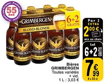 Promotions Bières grimbergen - Grimbergen - Valide de 09/04/2024 à 15/04/2024 chez Cora