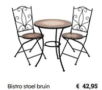Bistro stoel bruin-Huismerk - Europoint