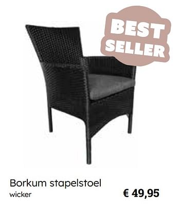 Promotions Borkum stapelstoel - Produit Maison - Europoint - Valide de 25/03/2024 à 12/05/2024 chez Europoint