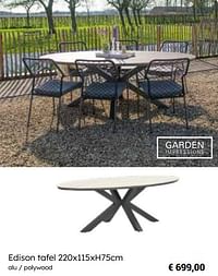Edison tafel-Garden Impressions